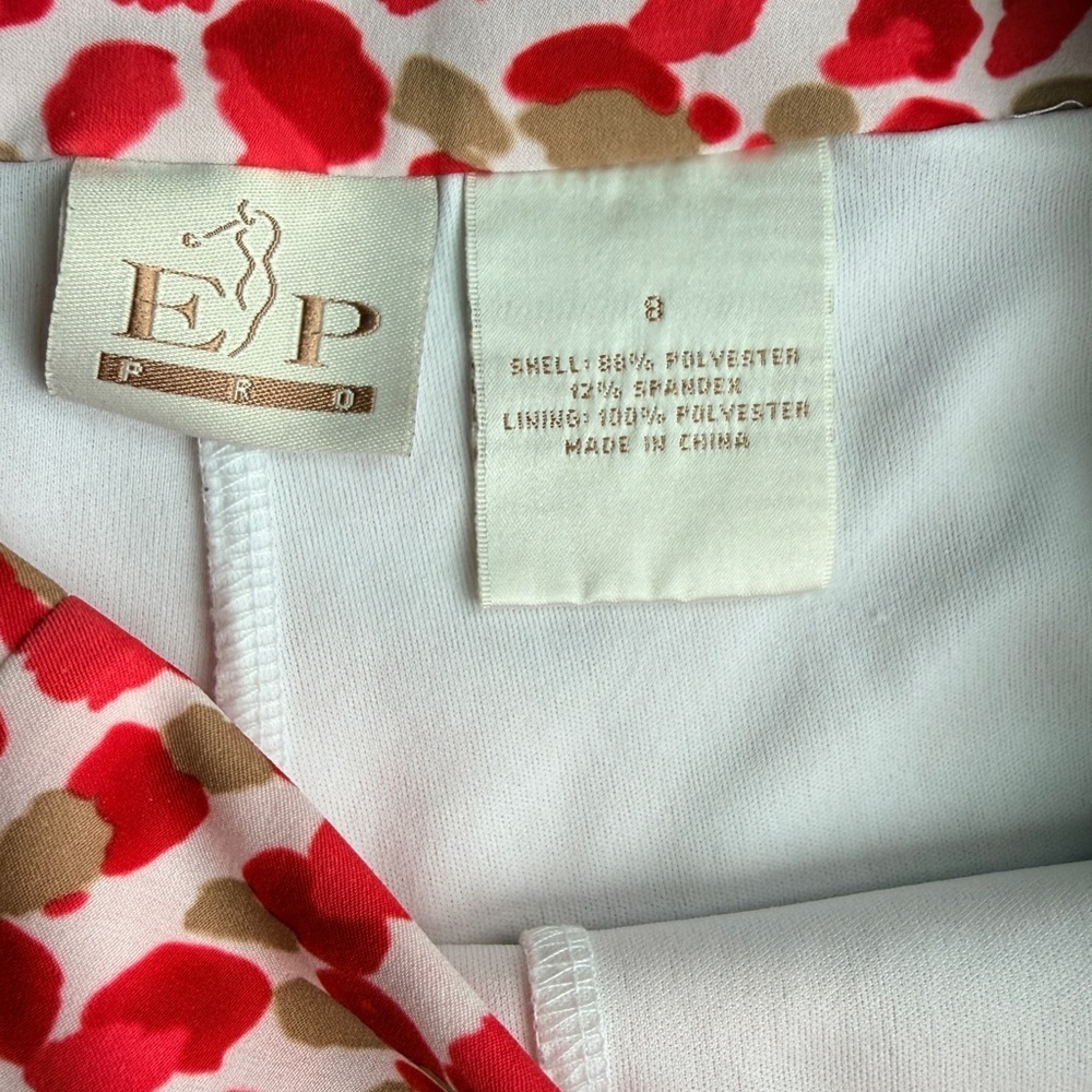 EP PRO Nectar Coral Red & Tan Golf Skort - Picture 4 of 5